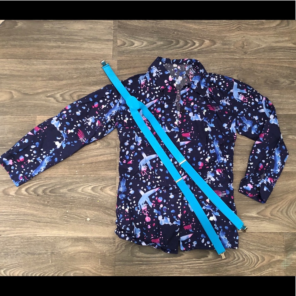 Stranger Things Eleven 11 shirt-suspenders-costume